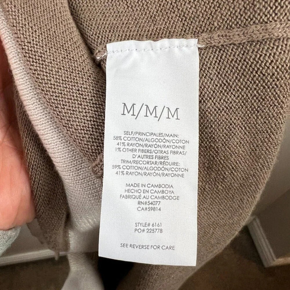 Cabi Genteel Sweater Cardigan Size Medium Long Duster Button Front l Brown 6161 - Picture 8 of 9